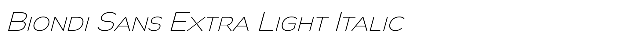 Biondi Sans Extra Light Italic image